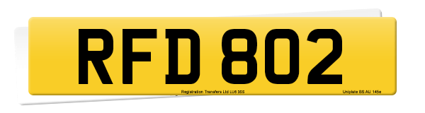 Registration number RFD 802